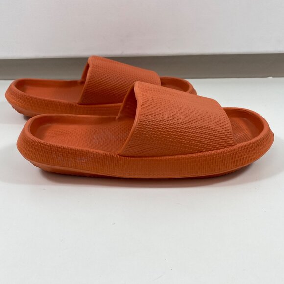 Unisex Orange Slide Sandals Non-Slip Shower Open Toe Lightweight Shoes Size 10 - Picture 5 of 7